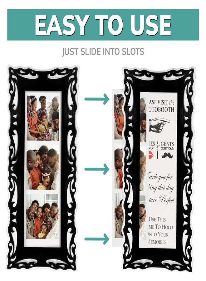 pbf PHOTO BOOTH FRAMES pbf Magnetic Photo Booth Frames for 2x6 Photo Strips | Magnetic Picture Frames for Refrigerator | Fridge Picture Frame Magnets | Magnetic Photo Holders for Locker, Photo Board (Black, 24-Pack) - Image 4